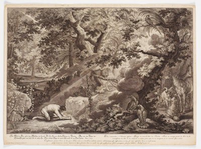 God Forbids Adam to Eat from the Tree of Knowledge by Johann Elias Ridinger