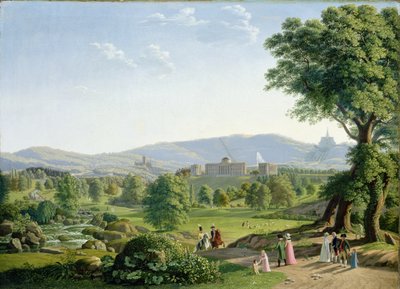 Wilhelmshoehe Castle with the Habichtswald Forest by Johann Erdmann Hummel