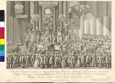 Coronation of Emperor Leopold II as King of Hungary in Bratislava on 15th November 1790 by Johann Ernst Mansfeld