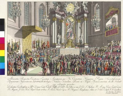 Coronation of Emperor Leopold II as King of Hungary in Bratislava on 15th November 1790 by Johann Ernst Mansfeld