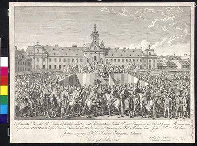 Coronation of Emperor Leopold II to the King of Hungary in Bratislava on 15th November 1790 by Johann Ernst Mansfeld