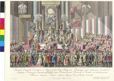 Coronation of Emperor Leopold II to the King of Hungary in Bratislava on 15th November 1790 by Johann Ernst Mansfeld
