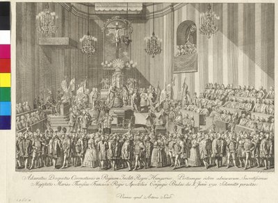 Coronation of Empress Mary Theresia as Queen of Hungary on 10 June 1792 in Budapest by Johann Ernst Mansfeld