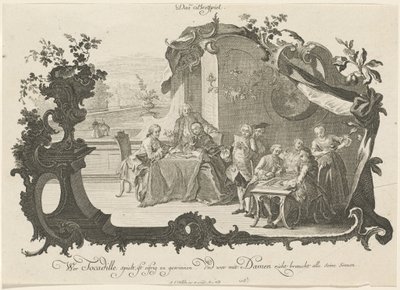 Ladies and Gentlemen Playing Board Games by Johann Esaias Nilson