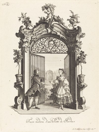 A Garden Door in the Modern Style by Johann Esaias Nilson