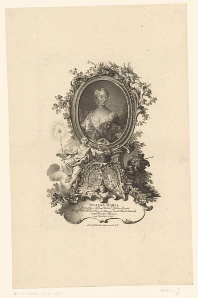 Portrait of Juliana Maria van Sleeswijk Hollsteyn by Johann Esaias Nilson