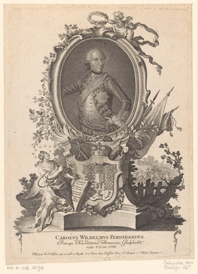 Portrait of Charles William Ferdinand of Brunswick-Wolfenbüttel by Johann Esaias Nilson