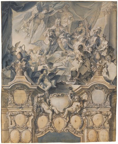 The Arts and Powers Pay Homage to Emperor Charles VI by Johann Evangelist Holzer