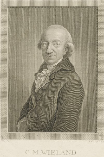Portrait of the Poet and Writer Christoph Martin Wieland by Johann Friedrich Bause