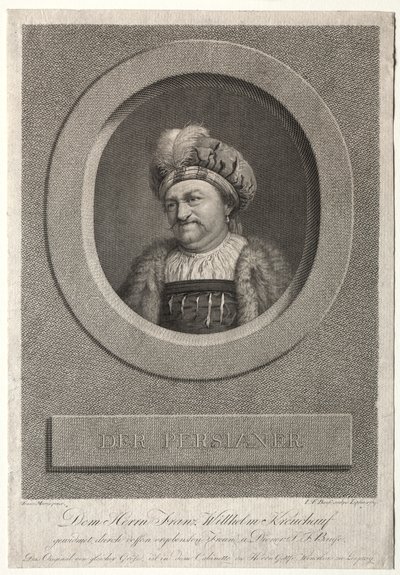 The Persian - Portrait of Franz Wilhelm Kreuchauf by Johann Friedrich Bause