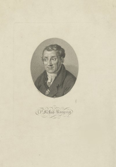Portrait of Friedrich Ludwig Kreysig, 1826 by Johann Friedrich Bolt
