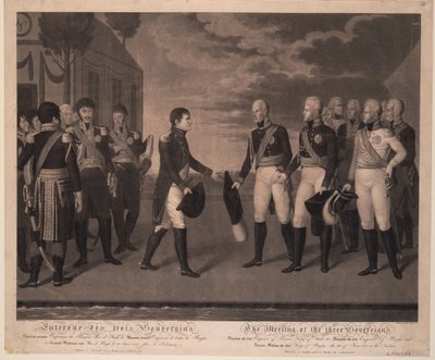 Tilsit Meeting of Three Monarchs on July 1807 by Johann Friedrich Jügel