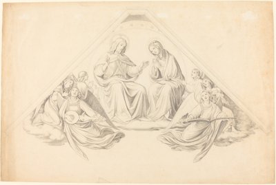 Christ and the Virgin with Music-Making Angels by Johann Friedrich Overbeck