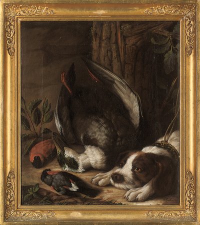A Hunting Dog and His Prey by Johann Friedrich von Grooth