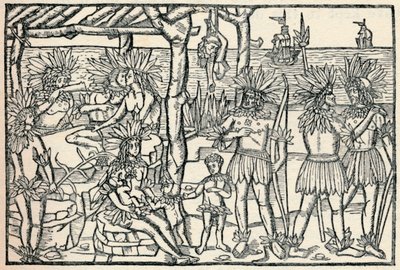 The First Representation of the People of the New World, 1505, 1912 by Johann Froschauer