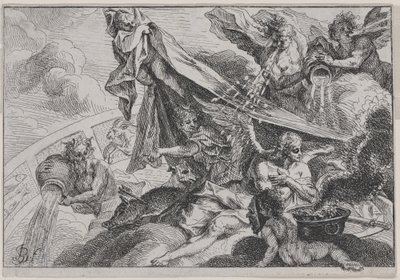 Allegory of Winter with Diana the Huntress by Johann Georg Bergmuller