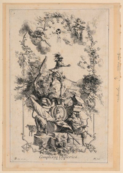 Design for a panel Representing the Choleric Temperament by Johann Georg Bergmuller