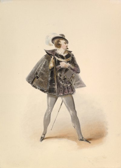 Costume Study for Belmonte in the Abduction from the Seraglio by W.A. Mozart by Johann Georg Christoph Fries