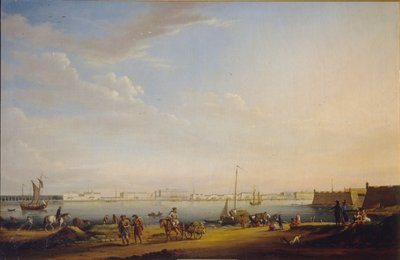 View of the Palace Square and Summer Garden from the Petersburg District by Johann Georg Mayr