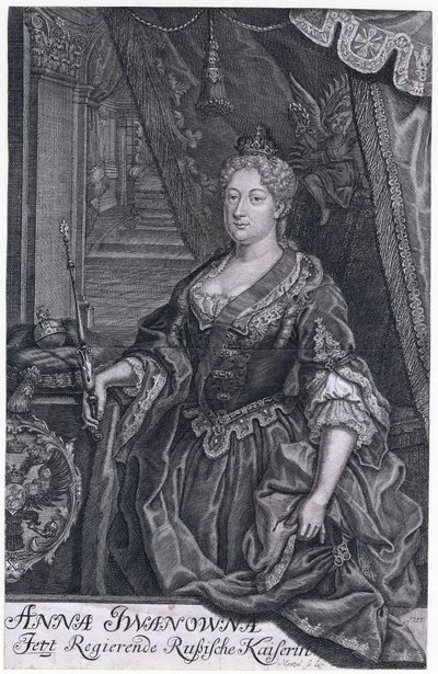 Portrait of Empress Anna Ioannovna by Johann Georg Menzel