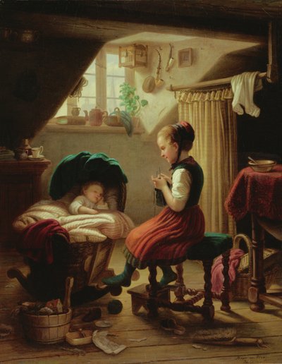 Tending the Little Ones by Johann Georg Meyer von Bremen