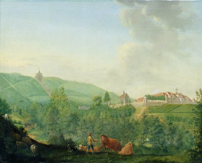 Weissenstein Castle, near Kassel (Wilhelmshoehe), 1778 by Johann Georg Pforr