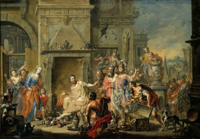Manius Curius Dentatus refusing the Bribes of the Samnites by Johann Georg Platzer