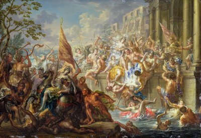 The Battle of the Amazons by Johann Georg Platzer