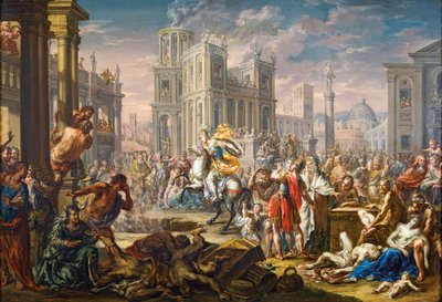 The Sacrificial Death of Marcus Curtius by Johann Georg Platzer