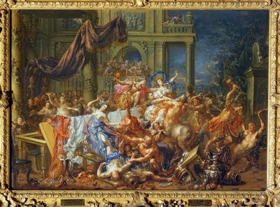 The Battle Between Centaurs and Lapiths, a Legendary Tribe in Thessaly by Johann Georg Platzer