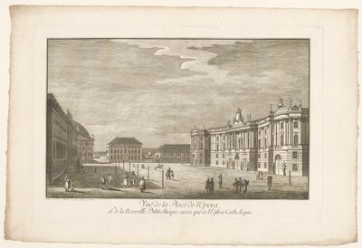 View of Bebelplatz in Berlin with the Alte Bibliothek and the Altes Palais and St. Hedwig