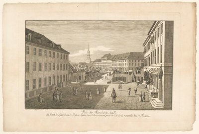 View of the Hackescher Markt in Berlin by Johann Georg Rosenberg