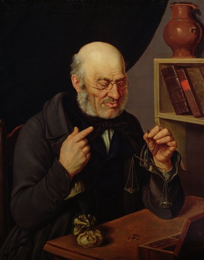 The Barchfeld Money Changer weighing Coins by Johann Georg Soemmer