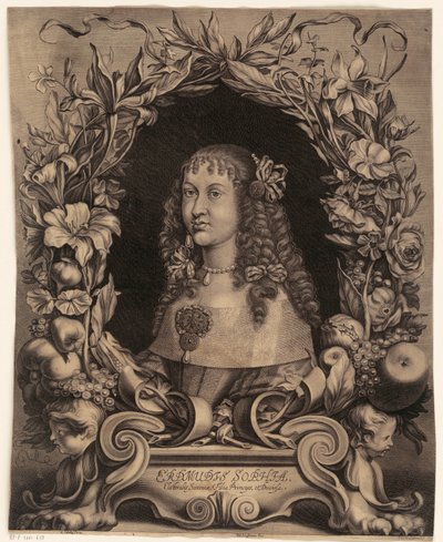 Portrait of Erdmuthe Sophia, Margravine of Brandenburg-Bayreuth by Johann Georg Waldreich