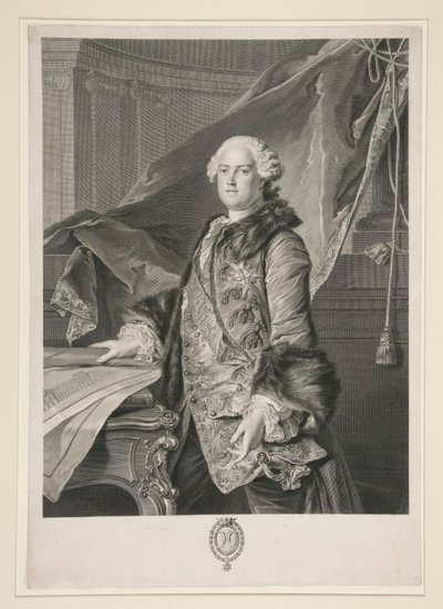 Portrait of Abel François Poisson de Vandières, Marquis of Marigny (1727-1781) by Johann Georg Wille