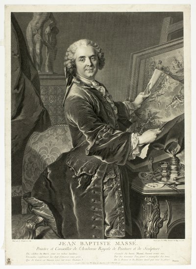 Portrait of Jean Baptiste Massé by Johann Georg Wille