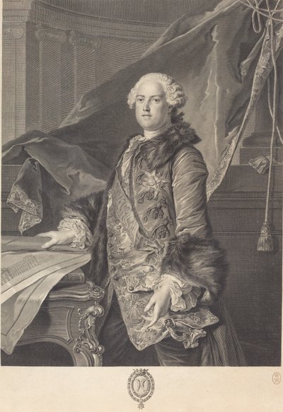 Marquis de Marigny by Johann Georg Wille after Louis Tocqué