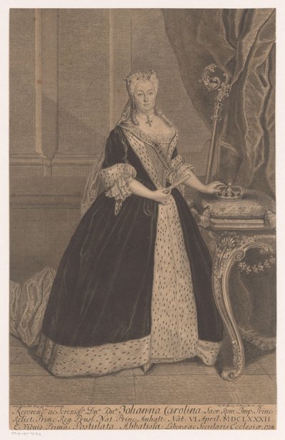 Portrait of Johanna Charlotte of Anhalt-Dessau by Johann Georg Wolffgang