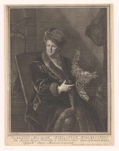 Portrait of Goldsmith Johann Melchior Dinglinger by Johann Georg Wolffgang