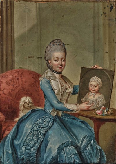 Friederike Caroline Luise of Hesse-Darmstadt 1752-1782, Duchess of Mecklenburg-Strelitz by Johann Georg Ziesenis the Younger