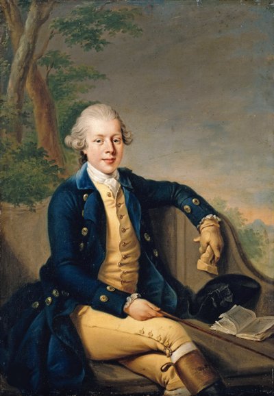 Portrait of Ernest II, Duke of Saxe-Gotha-Altenburg 1745-1804 by Johann Georg Ziesenis the Younger