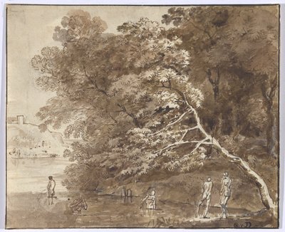 Bathing in the River by Johann Georg von Dillis