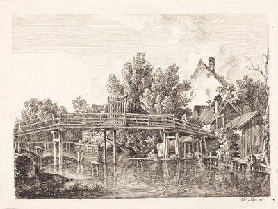 The Little Isar Bridge by Johann Georg von Dillis