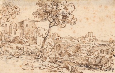 Italian Landscape by Johann Georg von Dillis