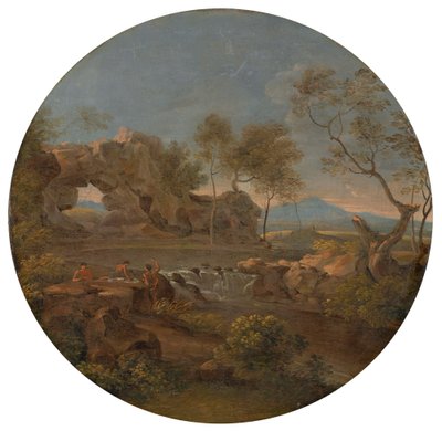 Southern Landscape with Rock Arch by Johann Georg von Dillis