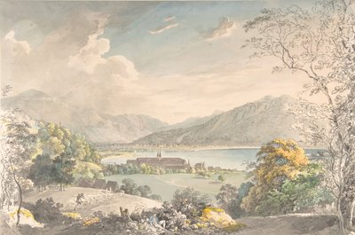 View of the Monastery in Tegernsee seen from the north-east, late 18th-mid 19th century by Johann Georg von Dillis