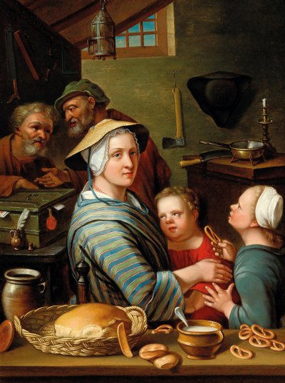 A Kitchen Interior with Figures, Second Half of the 18th century by Johann Gerlach Lambert
