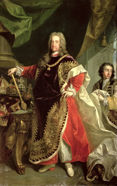 Charles VI (1685-1740), Holy Roman Emperor Wearing the Robes of the Order of the Golden Fleece by Johann Gottfried Auerbach