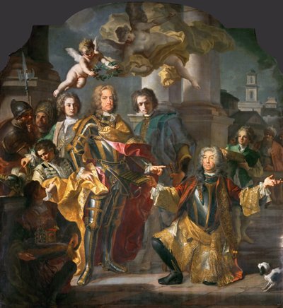 Emperor Charles VI and Count Michael Johann von Althann by Johann Gottfried Auerbach