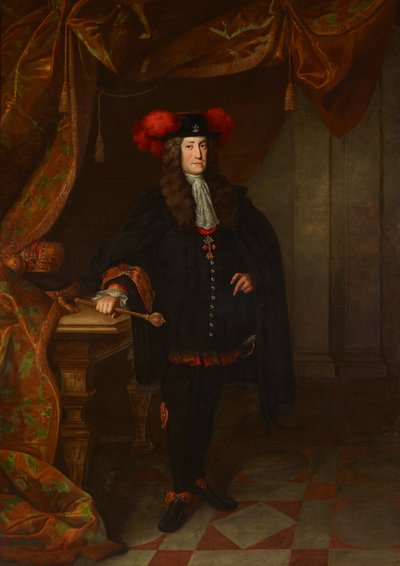 Portrait of Charles VI, Holy Roman Emperor, ca 1730 by Johann Gottfried Auerbach